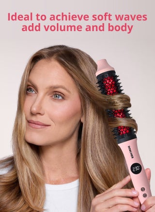 Thermal Brush, Hair Styler Brush with Infrared & Negative Ions, 38mm Straightening Brush for Dry Hair, Smooth & Shiny Waves, Up to 230°C, Global Voltage - view 5